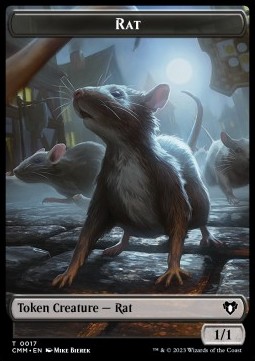 Rat Token (B 1/1) // Zombie Token (B 2/2)