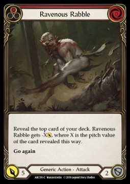 Ravenous Rabble (Red) (Rainbow Foil)
