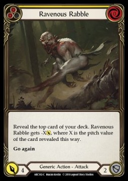 Ravenous Rabble (Yellow) (Rainbow Foil)