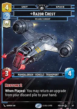 Razor Crest, Reliable Gunship