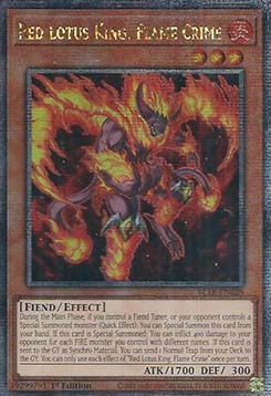 Red Lotus King, Flame Crime (V.2 - Quarter Century Secret Rare)