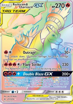 Reshiram & Charizard GX  (UNB 217)