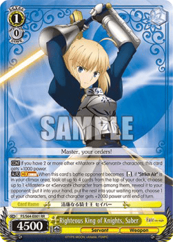 Righteous King of Knights, Saber (V.1 - Double Rare)