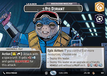 Rio Durant, Wisecracking Wheelman (V.2)