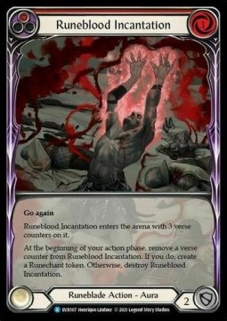 Runeblood Incantation (Red) (Extended Art Rainbow Foil)