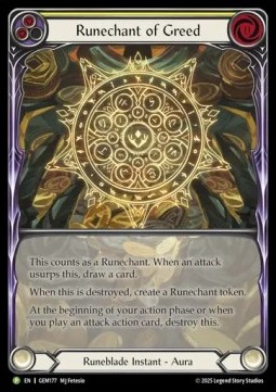 Runechant of Greed (Extended Art Rainbow Foil)