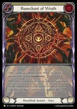 Runechant of Wrath (Extended Art Rainbow Foil)