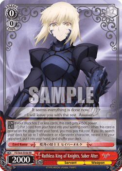 Ruthless King of Knights, Saber Alter (V.1 - Double Rare)