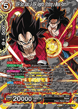 SS4 Son Goku & SS4 Vegeta, Striking a Weak Point (V.3 - Super Rare)