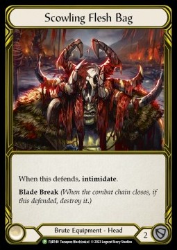 Scowling Flesh Bag (Cold Foil Golden)