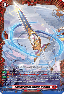 Sealed Blaze Sword, Dyaava [D-Format] (V.2 - Frame Rare)