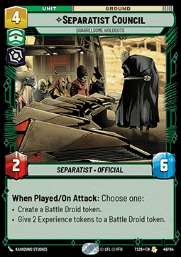Separatist Council, Quarrelsome Holdouts