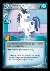 Shining Armor *Bedraggled Dad*
