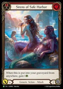 Sirens of Safe Harbor (Red) (Extended Art Rainbow Foil)