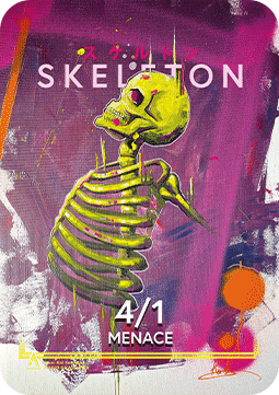 Skeleton Token (Black 4/1 Menace)