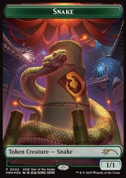 Snake Token (Green 1/1)