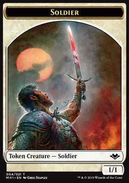 Soldier Token (W 1/1) // Serra the Benevolent Emblem