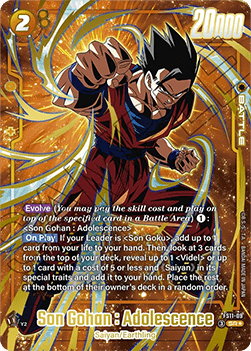 Son Gohan : Adolescence (FS11-09) [Fusion World] (V.2 - Alternate Art)