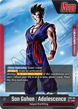 Son Gohan : Adolescence // Son Gohan : Adolescence (FB08-001) [Fusion World] (V.2 - Alternate Art)