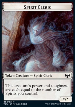 Spirit Cleric Token (W */*) // Zombie Token (B 2/2)