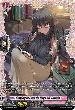 Staying In Even On Days Off, Luticia [D Format]