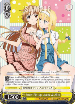 Street Pin-up, Asuna & Alice (V.2 - Super Rare)