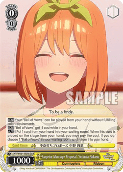 Surprise Marriage Proposal, Yotsuba Nakano (V.2 - Super Rare)
