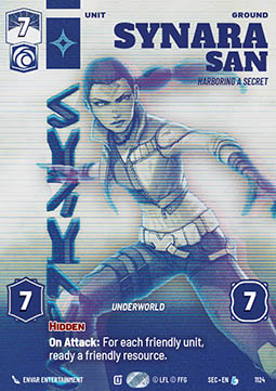 Synara San, Harboring a Secret (V.4)