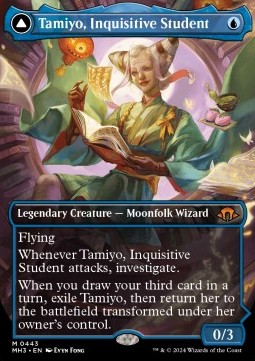 Tamiyo, Inquisitive Student // Tamiyo, Seasoned Scholar (V.1)