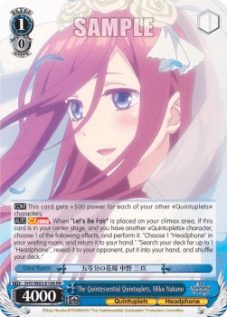 The Quintessential Quintuplets, Miku Nakano (V.1 - Double Rare)