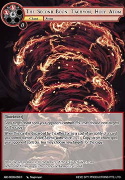 The Second Boon: Tachyon, Holy Atom
