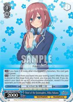 Third of the Quintuplets, Miku Nakano (V.2 - Super Rare)
