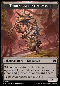 Thornplate Intimidator Token (B 1/1) // Treasure Token