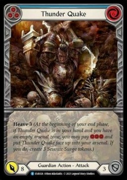 Thunder Quake (Blue) (Extended Art Rainbow Foil)