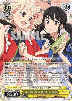 Time for Work Chisato & Takina (V.1 - Double Rare)