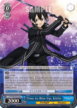 Time to Rise Up, Kirito (V.1 - Double Rare)