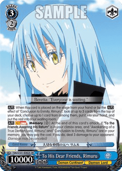 To His Dear Friends, Rimuru (V.2 - Super Rare)