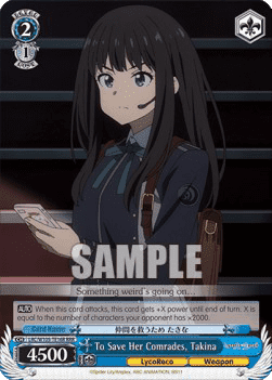 To Save Her Comrades, Takina (V.2 - Triple Rare)