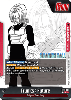 Trunks : Future // Trunks : Future (SB02-001) [Fusion World] (V.2 - Alternate Art)