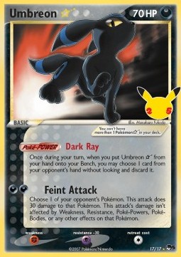 Umbreon Gold Star  (CEL POP5 17)