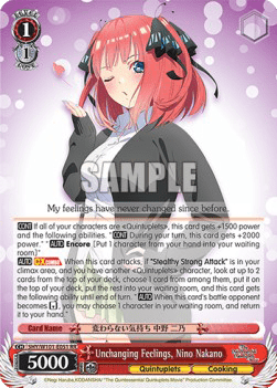 Unchanging Feelings, Nino Nakano (V.1 - Double Rare)