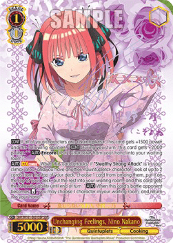Unchanging Feelings, Nino Nakano (V.2 - Super Special Rare)