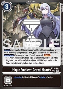 Unique Emblem: Gravel Hearts (EX10-069) (V.2)