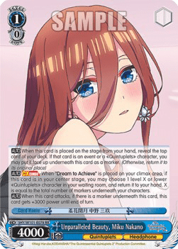 Unparalleled Beauty, Miku Nakano (V.1 - Double Rare)