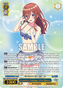 Unresolved Feelings, Miku Nakano (V.2 - Feature Rare)