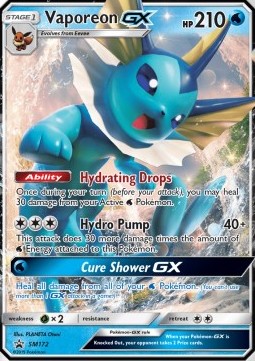 Vaporeon GX  (SM 172)