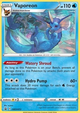 Vaporeon  (SWSH 072)