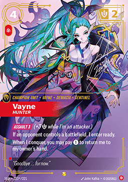 Vayne, Hunter (V.2 - Signed Showcase)