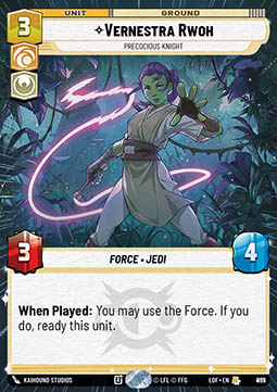 Vernestra Rwoh, Precocious Knight (V.2)