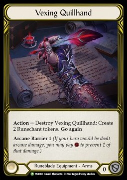 Vexing Quillhand (Cold Foil Golden)